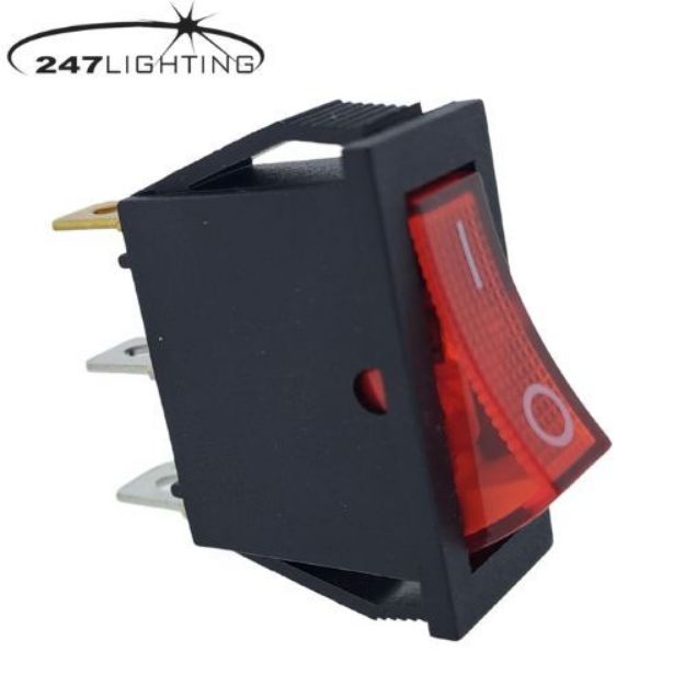 Picture of Illuminated Rocker Switch | Red | 12*30mm